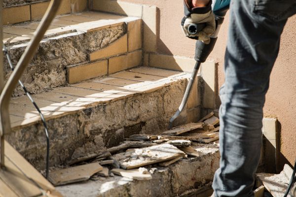 Concrete Stair Demolition in Huntersville